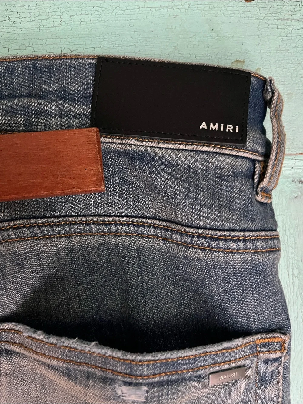 AMIRI MX1 Clay Indigo Red Jeans Men’s 32